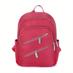 Women's Casual Minimalist Backpack Zipper Rucksack Lightweight Daypack