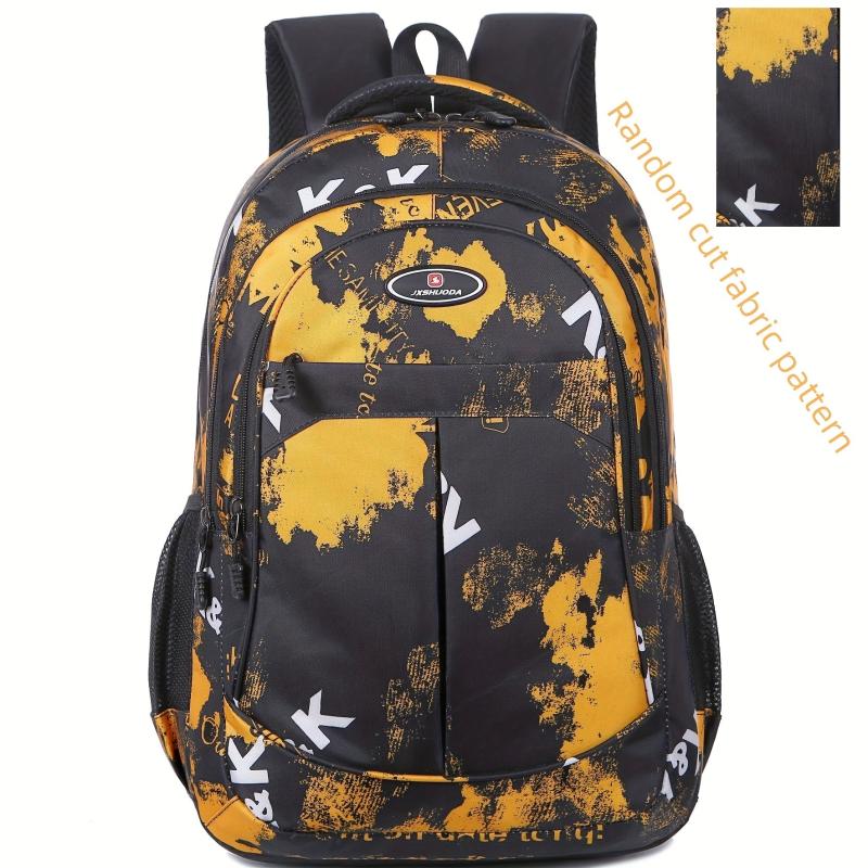 Camouflage Graffiti Large Capacity Nylon Backpack