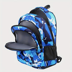 Camouflage Graffiti Large Capacity Nylon Backpack