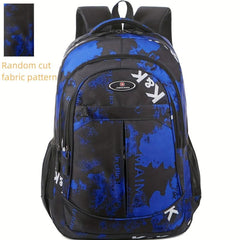 Camouflage Graffiti Large Capacity Nylon Backpack