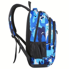 Camouflage Graffiti Large Capacity Nylon Backpack