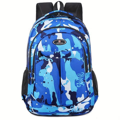 Camouflage Graffiti Large Capacity Nylon Backpack