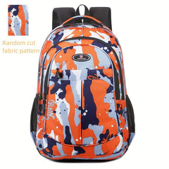 Camouflage Graffiti Large Capacity Nylon Backpack