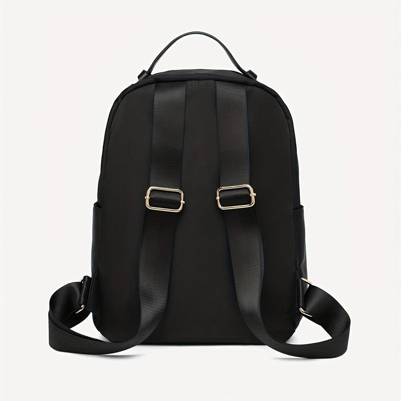 Nylon Backpack Zipper Daypack Top Handle School Bag