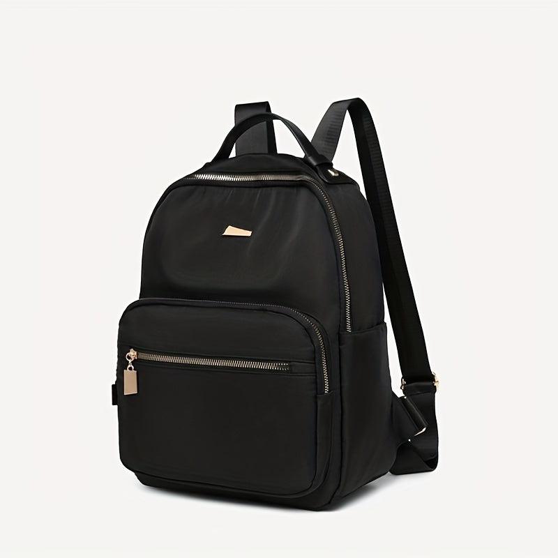 Nylon Backpack Zipper Daypack Top Handle School Bag