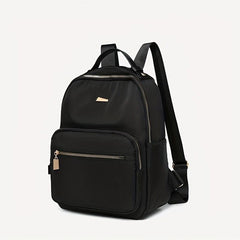 Nylon Backpack Zipper Daypack Top Handle School Bag