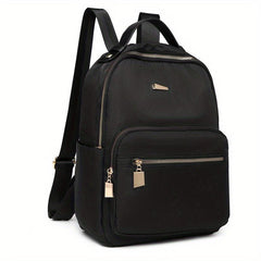 Nylon Backpack Zipper Daypack Top Handle School Bag