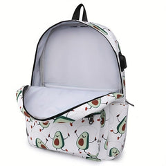 Animal Print Backpack Lightweight Schoolbag Outdoor Travel Bag