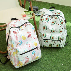 Animal Print Backpack Lightweight Schoolbag Outdoor Travel Bag
