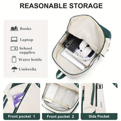 Preppy School Backpack Laptop School Bag for Students Girls