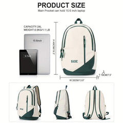 Preppy School Backpack Laptop School Bag for Students Girls