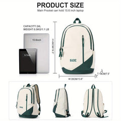Preppy School Backpack Laptop School Bag for Students Girls