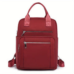 Women's Nylon Backpack Casual Top Handle School Bag Waterproof Travel Daypack
