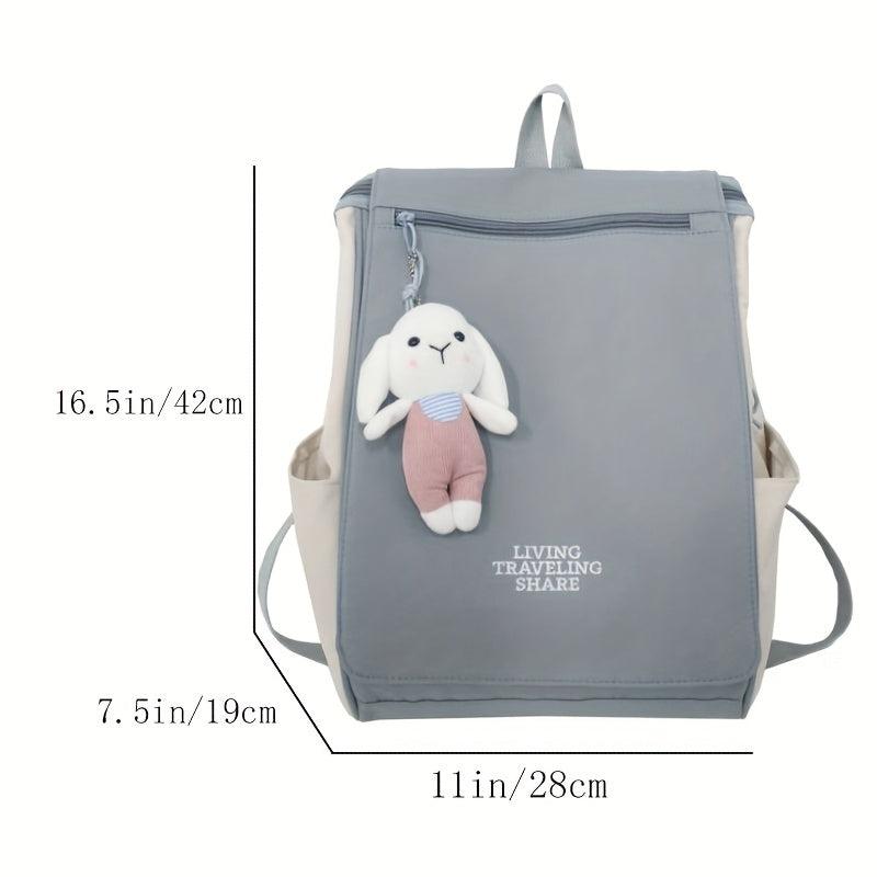 Stylish Colorblock Backpack School Rucksack Women's Daypack