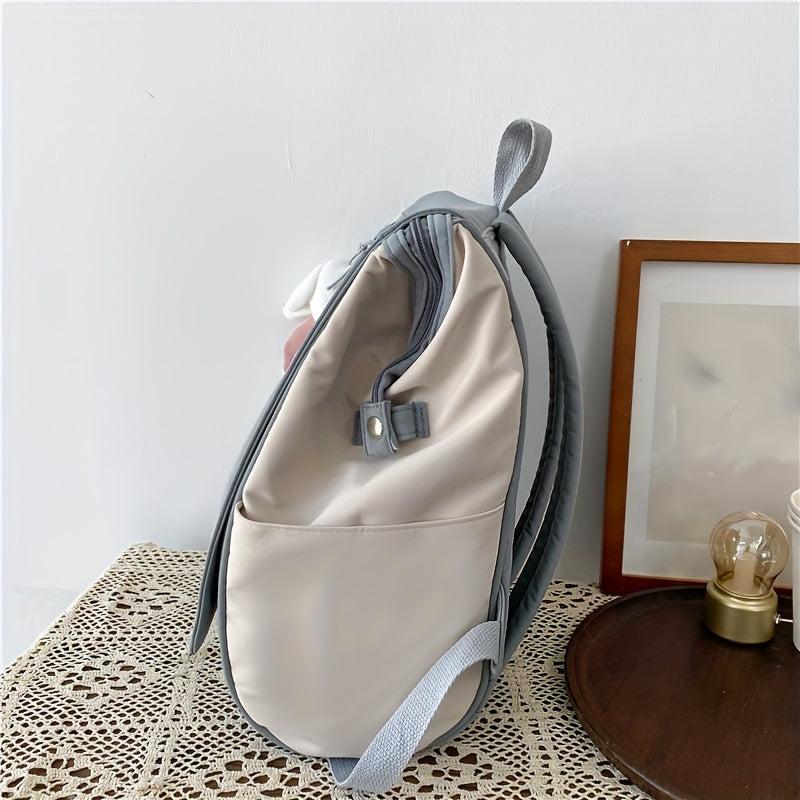 Stylish Colorblock Backpack School Rucksack Women's Daypack