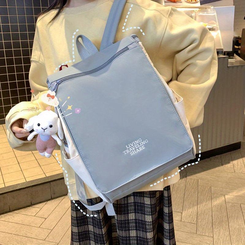 Stylish Colorblock Backpack School Rucksack Women's Daypack