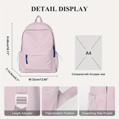 Minimalist Preppy School Backpack Laptop Book Bag