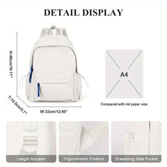 Minimalist Preppy School Backpack Laptop Book Bag