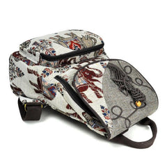 Women's Travel Backpack with Handwoven Accessories