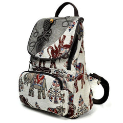 Women's Travel Backpack with Handwoven Accessories