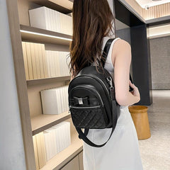 Quilted Bow Decor Large Capacity Backpack