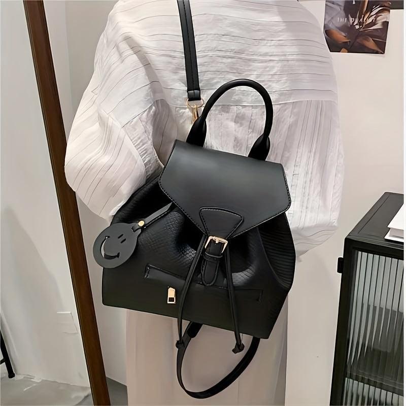 Small Drawstring Backpack Preppy School Bag Women's Daypack