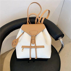 Small Drawstring Backpack Preppy School Bag Women's Daypack