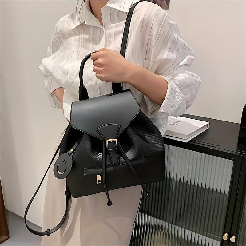 Small Drawstring Backpack Preppy School Bag Women's Daypack
