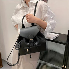 Small Drawstring Backpack Preppy School Bag Women's Daypack