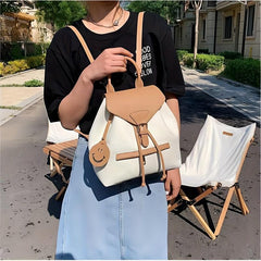 Small Drawstring Backpack Preppy School Bag Women's Daypack