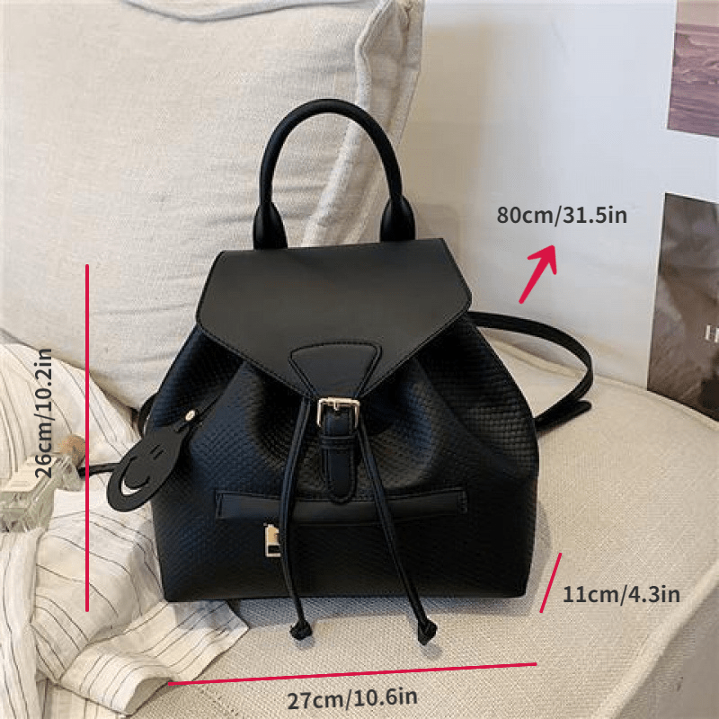 Small Drawstring Backpack Preppy School Bag Women's Daypack