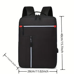 Casual Solid Laptop Backpack For Work Travel Bag