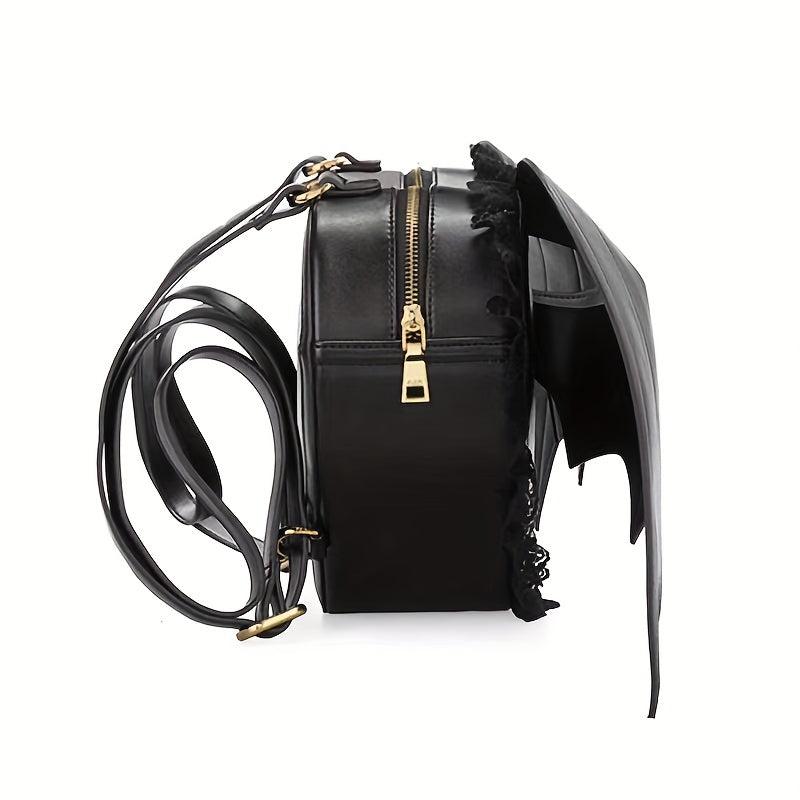Punk Style Bat Shaped Backpack Y2K Devil Daypack