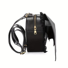 Punk Style Bat Shaped Backpack Y2K Devil Daypack