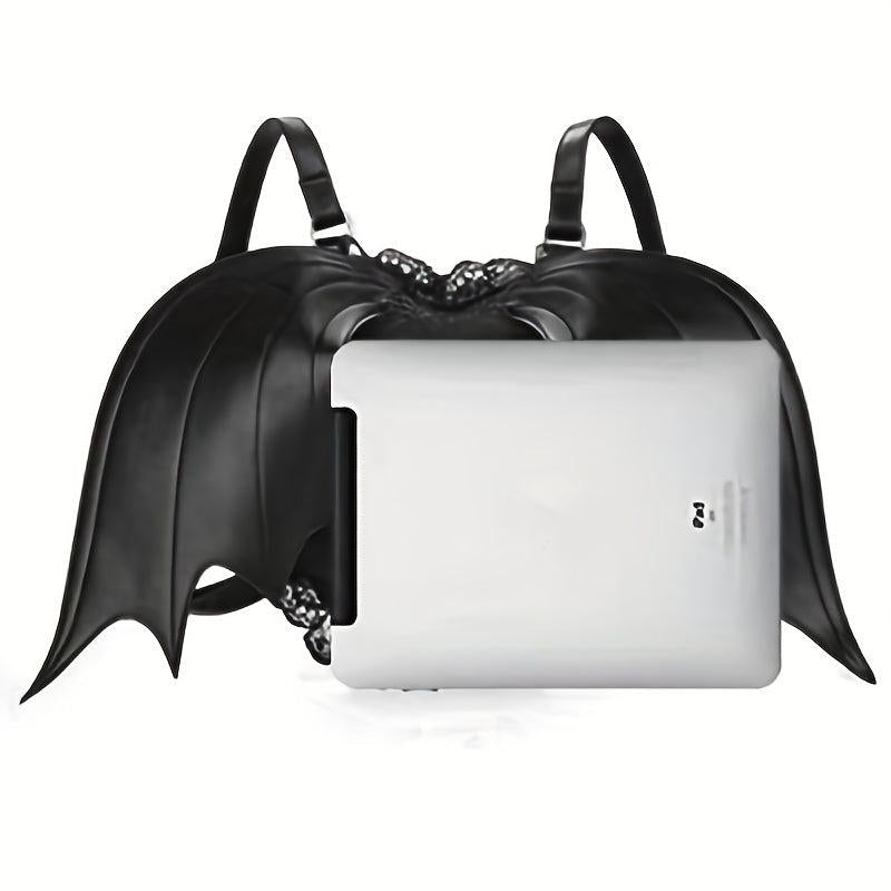 Punk Style Bat Shaped Backpack Y2K Devil Daypack