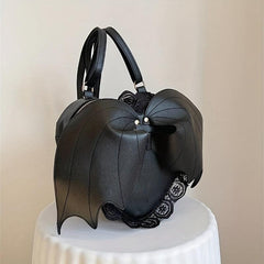 Punk Style Bat Shaped Backpack Y2K Devil Daypack