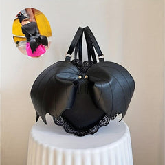 Punk Style Bat Shaped Backpack Y2K Devil Daypack