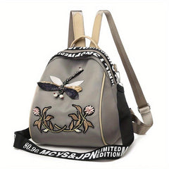 Ethnic Flower Embroidery Backpack Lightweight Travel Daypack