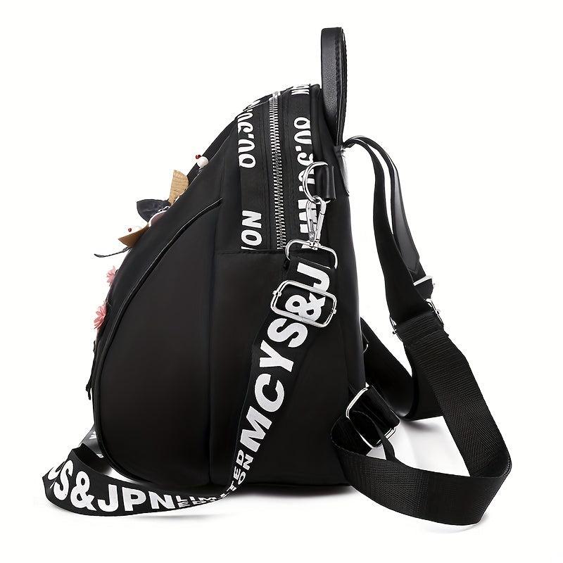 Ethnic Flower Embroidery Backpack Lightweight Travel Daypack