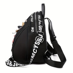 Ethnic Flower Embroidery Backpack Lightweight Travel Daypack