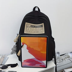 Vintage Large Capacity Backpack Nylon Durable Lightweight Shoulder Bag