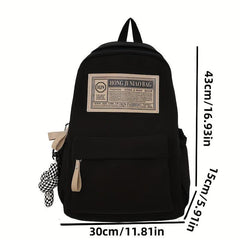 Vintage Large Capacity Backpack Nylon Durable Lightweight Shoulder Bag