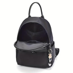 Large Capacity Preppy Backpack Nylon Lightweight School Campus Daypack