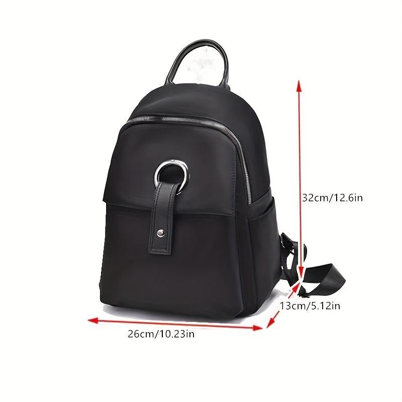Large Capacity Preppy Backpack Nylon Lightweight School Campus Daypack