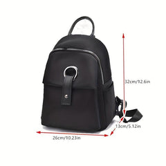 Large Capacity Preppy Backpack Nylon Lightweight School Campus Daypack