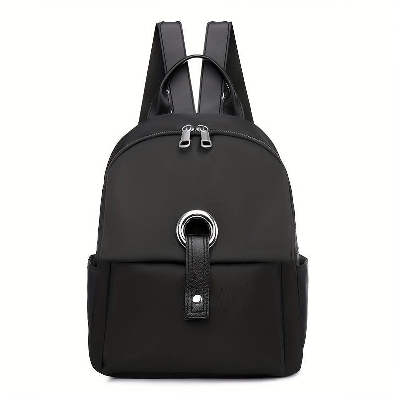 Large Capacity Preppy Backpack Nylon Lightweight School Campus Daypack