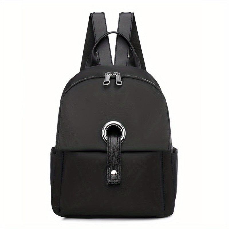 Large Capacity Preppy Backpack Nylon Lightweight School Campus Daypack