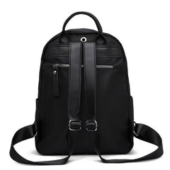 Solid Nylon Backpack with Adjustable Strap for Work & Travel