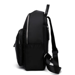 Solid Nylon Backpack with Adjustable Strap for Work & Travel