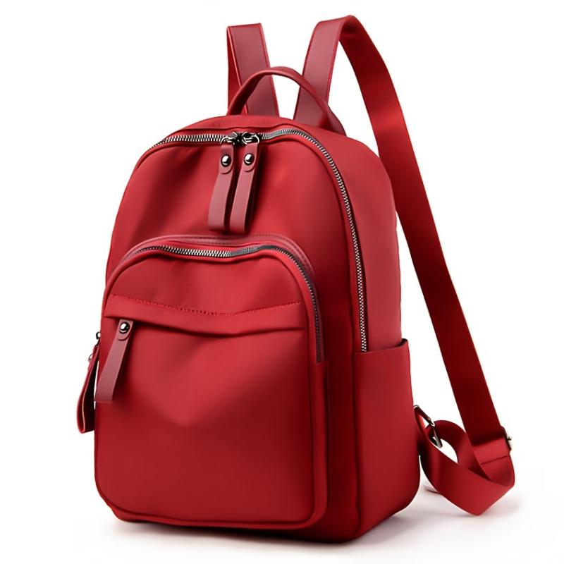 Solid Nylon Backpack with Adjustable Strap for Work & Travel